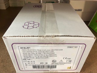 SPIKE DISPOSITIF DE PRELEVEMENT A LA SERINGUE - PERFORATEUR POCHE - CAIR DRIVE - CHEMO-DRIVE - BTE DE 60