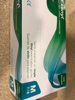 GANT EXAMEN VINYLE - NON POUDRE - NON STERILE - AMBIDEXTRE - TAILLE 7/8 - M - EXANYL