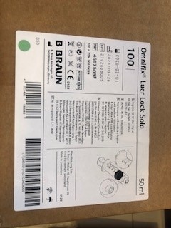 SERINGUE 3 PIECES - UU - 50 ML - EMBOUT LUER LOCK - OMNIFIX - BTE DE 100