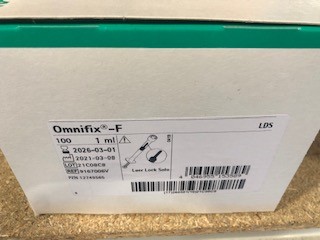 [9167006V] SERINGUE - 1 ML - LUER LOCK - OMNIFIX - BTE DE 100