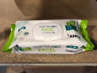 [2446655Y6] WIP ANIOS EXCEL 180X200MM SANS ALCOOL 6 SACHETS DE 100 LINGETTES