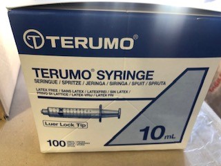 SERINGUES 3 PIECES NUES TERUMO 10ML EMBOUT LUER-LOCK
