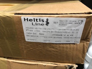 HOUSSE HELTIS LINE PROTECTION CAPTEUR PLAN CASSETTE 44X50+4CM RABAT REPOSITIONNABLE CARTON 1000 / PEBD TRANSPARENT 30Μ