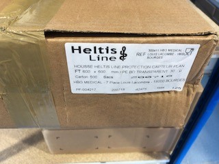 [POC2025] HOUSSE HELTIS LINE PROTECTION CAPTEUR PLAN CASSETTE 60X60+4CM RABAT REPOSITIONNABLE CARTON 1000 / PEBD TRANSPARENT 30Μ