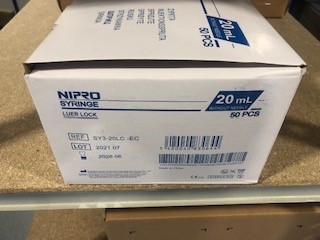 SERINGUE 3 PIECES - UU - 20 ML - EMBOUT LUER LOCK - NIPRO - BTE DE 50