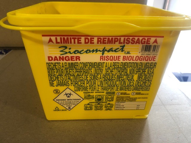 COLLECTEUR DE DECHETS BIOCOMPACT - 1,8 LITRE DASRI