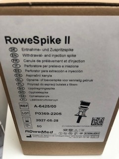 mini spike canule de prélèvement et d'injection (boite/50)