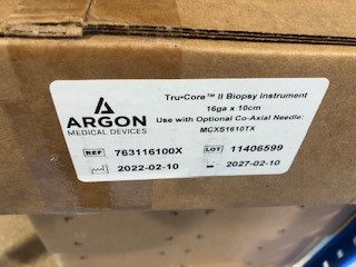 Pistolet TRUCORE II 16G (1,6mm)x10cm(bte de 10) projection 22mm-encoche 19mm (ARGON)