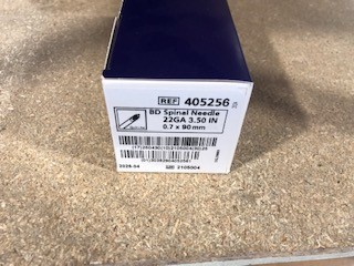 SPINAL AIGUILLE 22GA 3,50 IN