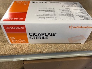 [66660272] CICAPLAIE STERILE 5X7 CM BTE 100