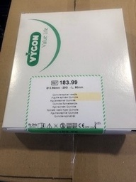 [18399] Aiguille pour rachianesthesie/ponction lombaire- Biseau de quincke 20g 90mm jaune BTE de 20