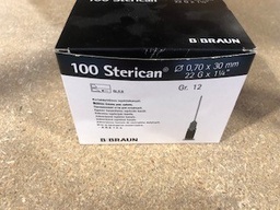 [4657624] AIGUILLE HYPODERMIQUE UU - 22 G - 30 MM - NOIR - BISEAU NORMAL - STERICAN - BTE DE 100