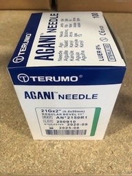 [AN2150R1] TERUMO AIGUILLE HYPODERMIQUE UU - 21 G - 50 MM - VERT - BISEAU LONG - AGANI - BTE DE 100