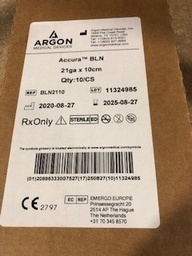 [BLN2110] TRUCORE AIGUILLE DE LOCALISATION MAMMAIRE - 21 G X 10 CM - ACCURA BLN - BTE DE 10 (ARGON)