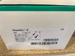 [9167006V] SERINGUE - 1 ML - LUER LOCK - OMNIFIX - BTE DE 100