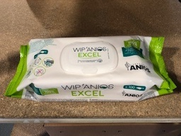 [2446655Y6] WIP ANIOS EXCEL 180X200MM SANS ALCOOL 6 SACHETS DE 100 LINGETTES