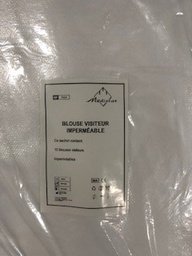 [7559] BLOUSE D'ISOLATION BLANCHE - IMPERMEABLE - BTE DE 100