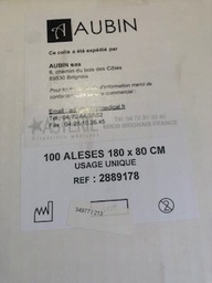 [2889178] ALESES PROTEGE DRAP 80X180 CM CELLULOSE/POLYETHYLENE 45G BLANC - CARTON DE 120 (455-304)