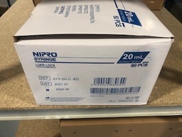 [SER3PLL20N] SERINGUE 3 PIECES - UU - 20 ML - EMBOUT LUER LOCK - NIPRO - BTE DE 50