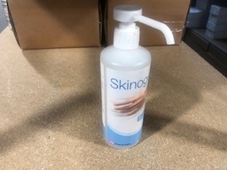 [10794165] SKINOGEL+ GEL DESINFECTANT HYDROALCOOLIQUE FLACON DE 500 ML POMPE CARTON DE 12