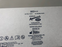 [250287] GEL ECHOGRAPHIE STERILE - SACHET - 20 G - PARKER AQUASONIC - BTE DE 48