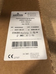 [660005040] TRUCORE Cathéter hystérosalpingographie HSG 5,5Fx40xm-ballonet sans latex stérile - usage unique bte de 10 (ARGON)
